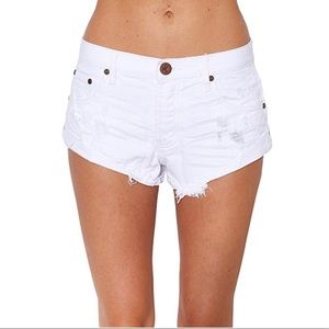 One Teaspoon White Bandit Shorts
